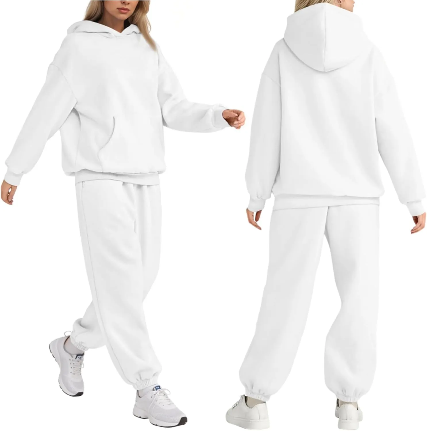 2 Piece Set Oversized With Pockets Hoodie Loose Fit Trendy Sweatsuit Baggy Fashion Sweatsuit Casual Y2k Set