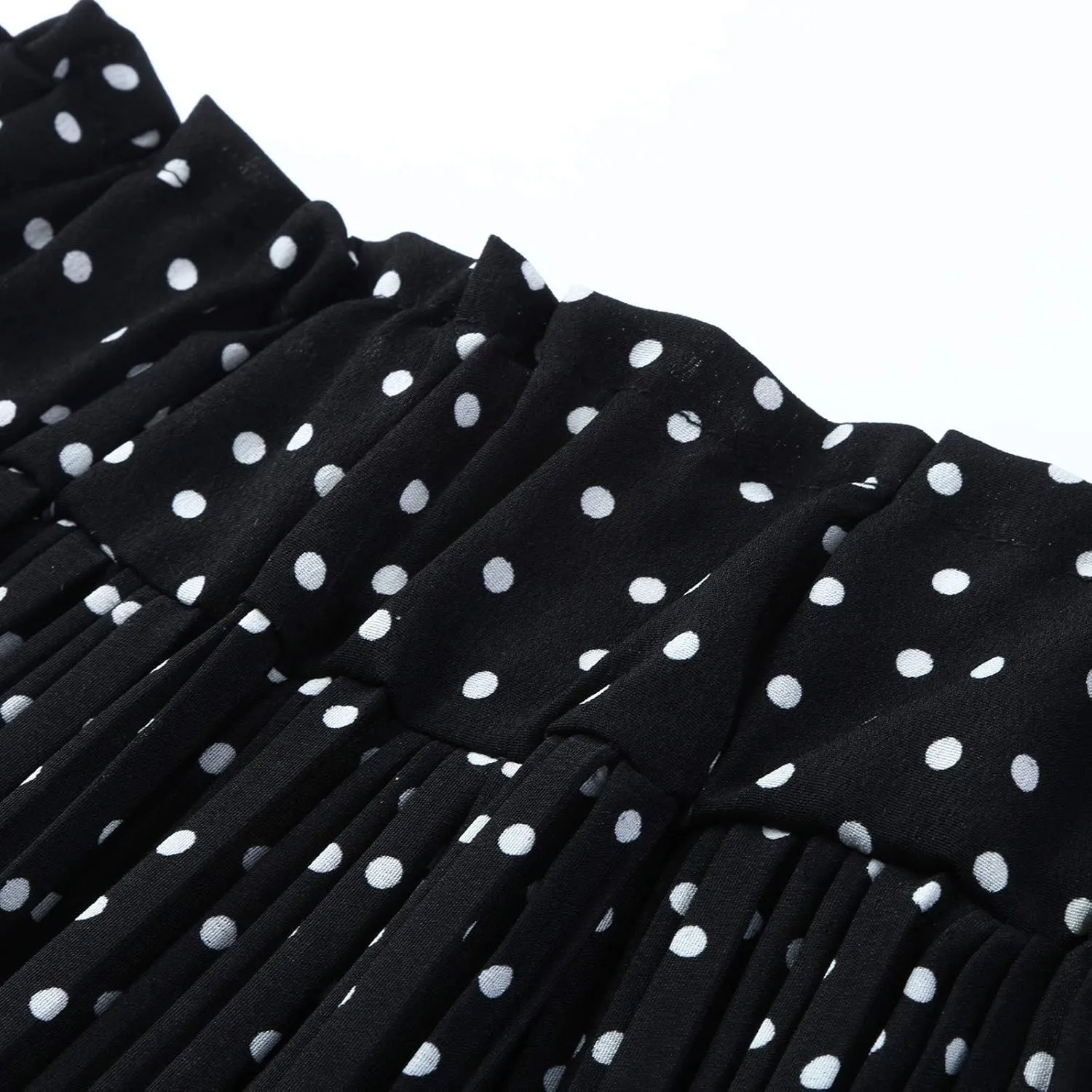 2023 Summer Spring Women's Casual Skirts Skirts for Women Trendy Elegant High Skirt Dot Women's Pleated Midi