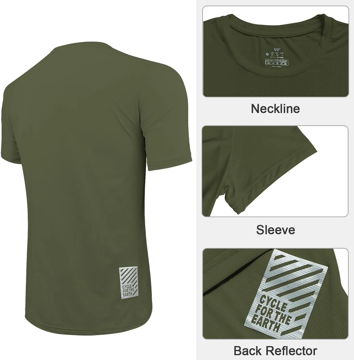 3-5 Pack Men Workout Shirts Quick Dry Running T-Shirt Short Sleeves Crew Neck Tee Athletic Moisture Wicking Gym Top UPF 50 