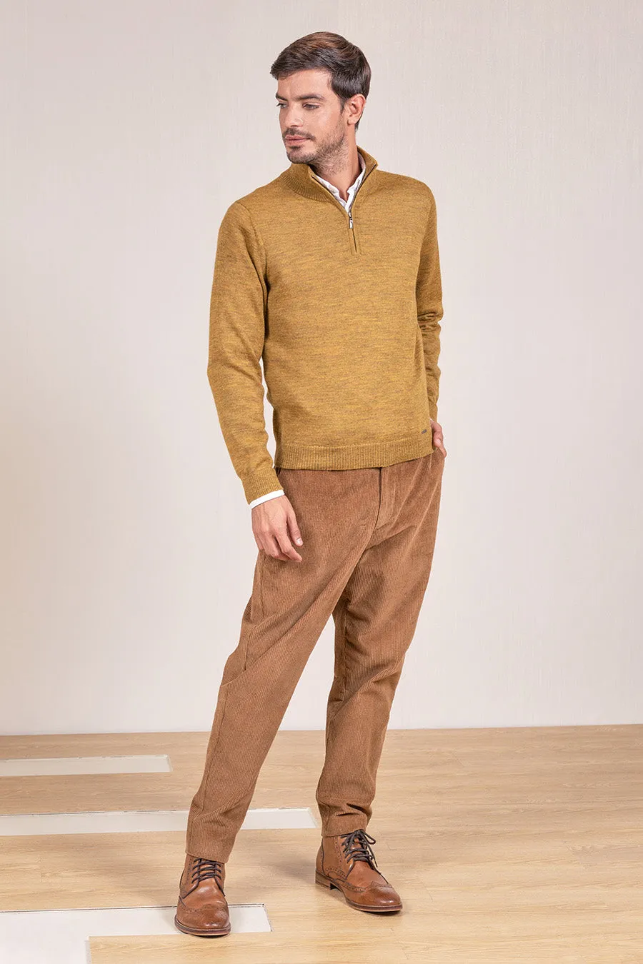 Albert Sweater Baby Alpaca Color Curry
