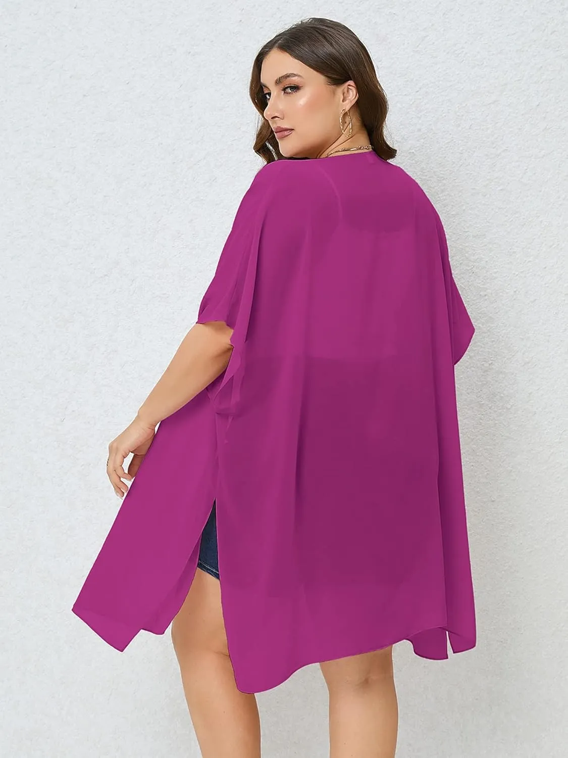 AusLook Plus Size Cardigan for Women Draped Open-Front Lightweight Casual Soft Drape Summer Fall Winter Kimonos Cardigans