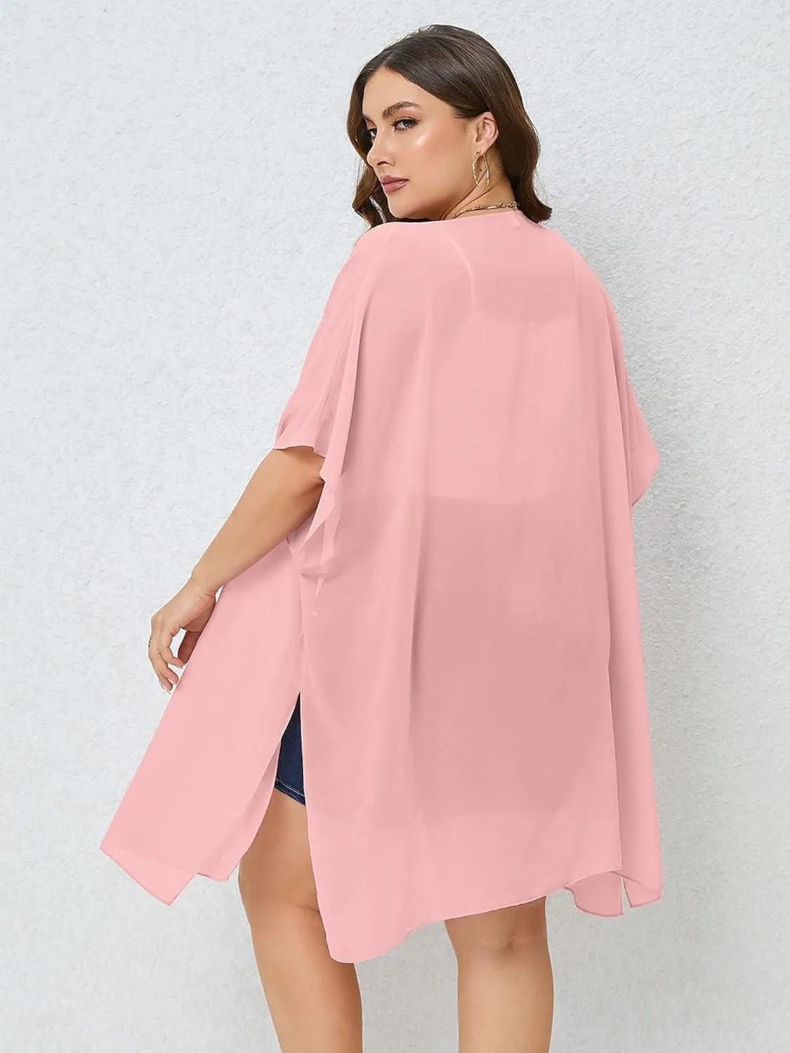 AusLook Plus Size Cardigan for Women Draped Open-Front Lightweight Casual Soft Drape Summer Fall Winter Kimonos Cardigans