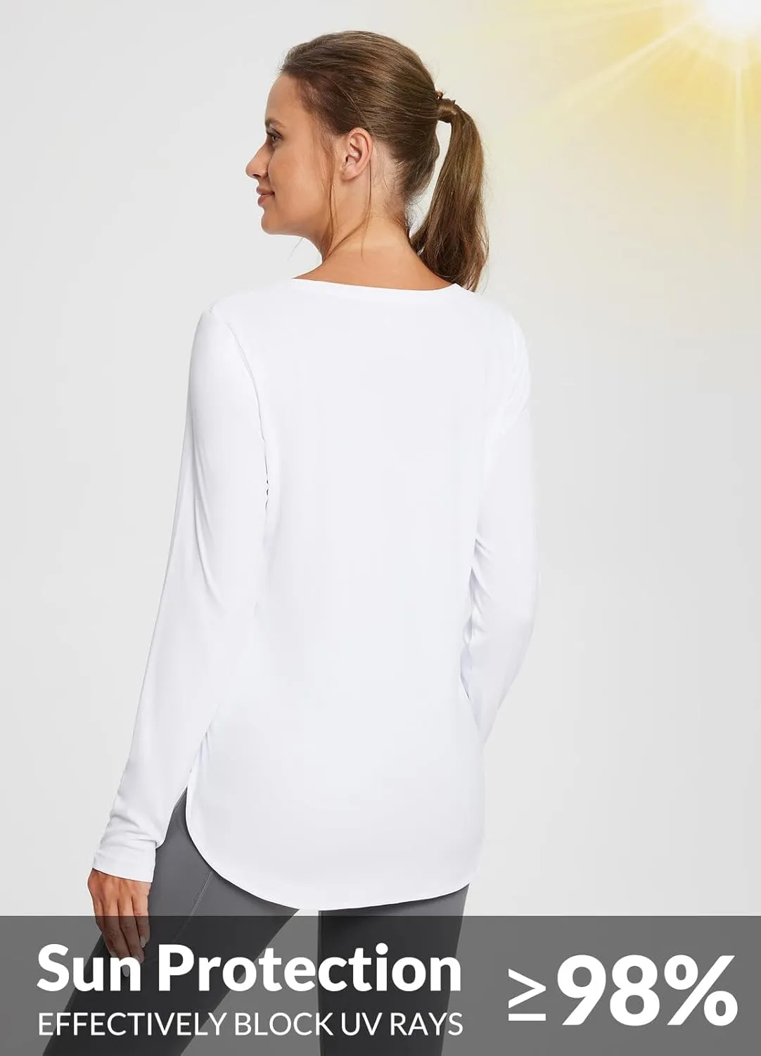BALEAF Women's Sun Shirts UPF 50  Long Sleeve Hiking Tops Lightweight Quick Dry UV Protection Outdoor Clothing