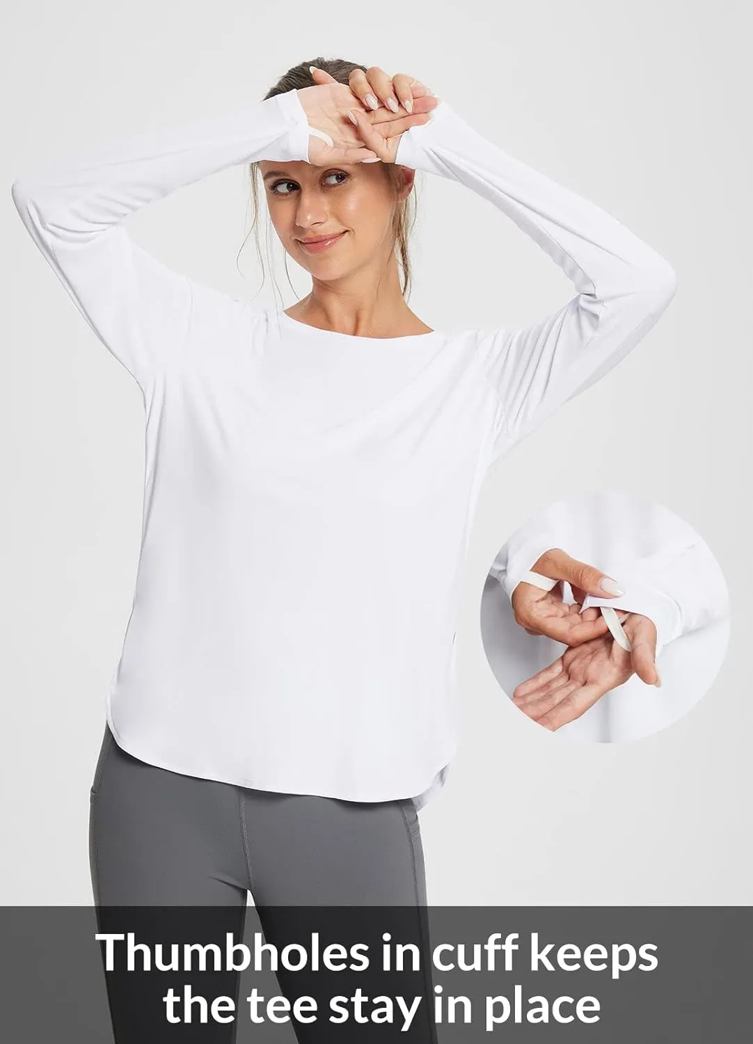 BALEAF Women's Sun Shirts UPF 50  Long Sleeve Hiking Tops Lightweight Quick Dry UV Protection Outdoor Clothing