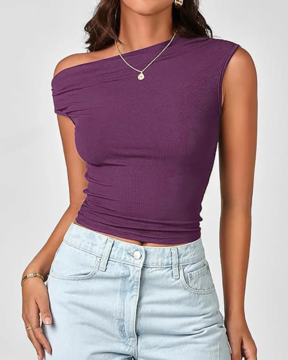 Basicspace Womens Off The Shoulder Tops Summer Going Out Crop Tank Top Corset Tube Cute Outfits T Shirt