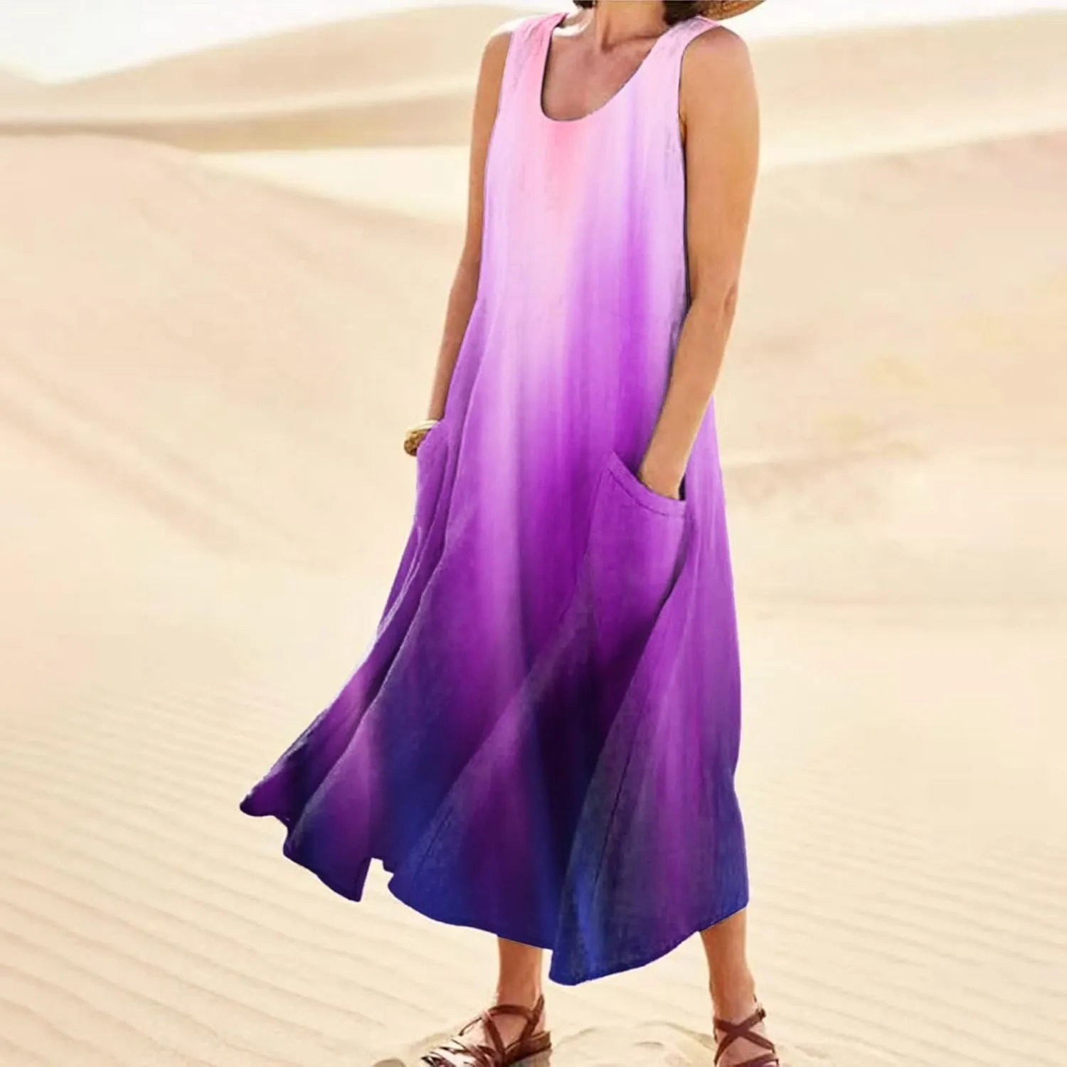 Beach Vacation Clothes for Women Beach Fashion Vacation Essentials Summer Dresses for Women 2025 Cotton Linen Maxi Dress