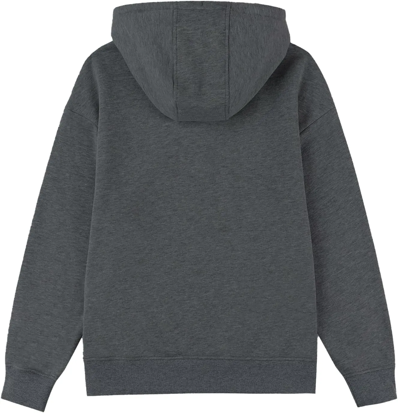 BETTERCHIC Women's Hooded Sweatshirt Casual Soft Brushed Fleece Hoody Drop Shoulder Full Zip Up Hoodie Size S-2XL