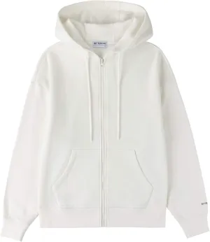 BETTERCHIC Women's Hooded Sweatshirt Casual Soft Brushed Fleece Hoody Drop Shoulder Full Zip Up Hoodie Size S-2XL