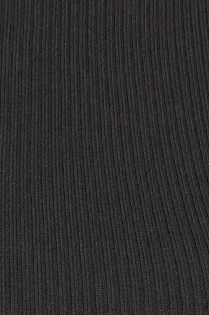 BONITA KNIT HALTER TOP - Black