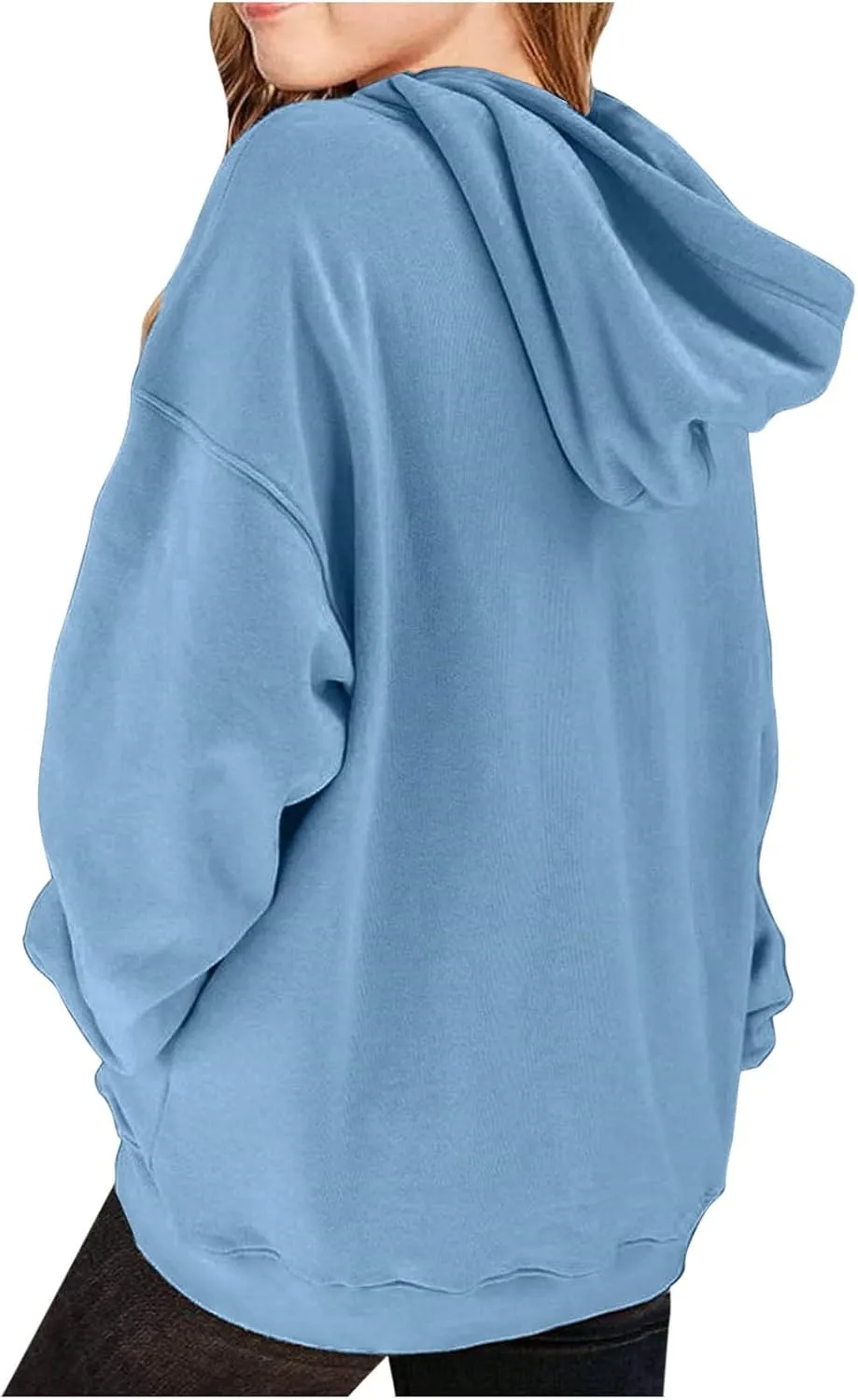 BTDECLAR Hoodies for Teen Girls Oversized Long Sleeve Fleece Hooded Sweatshirt Pullover Tops Cute Preppy Clothes Size 10 12