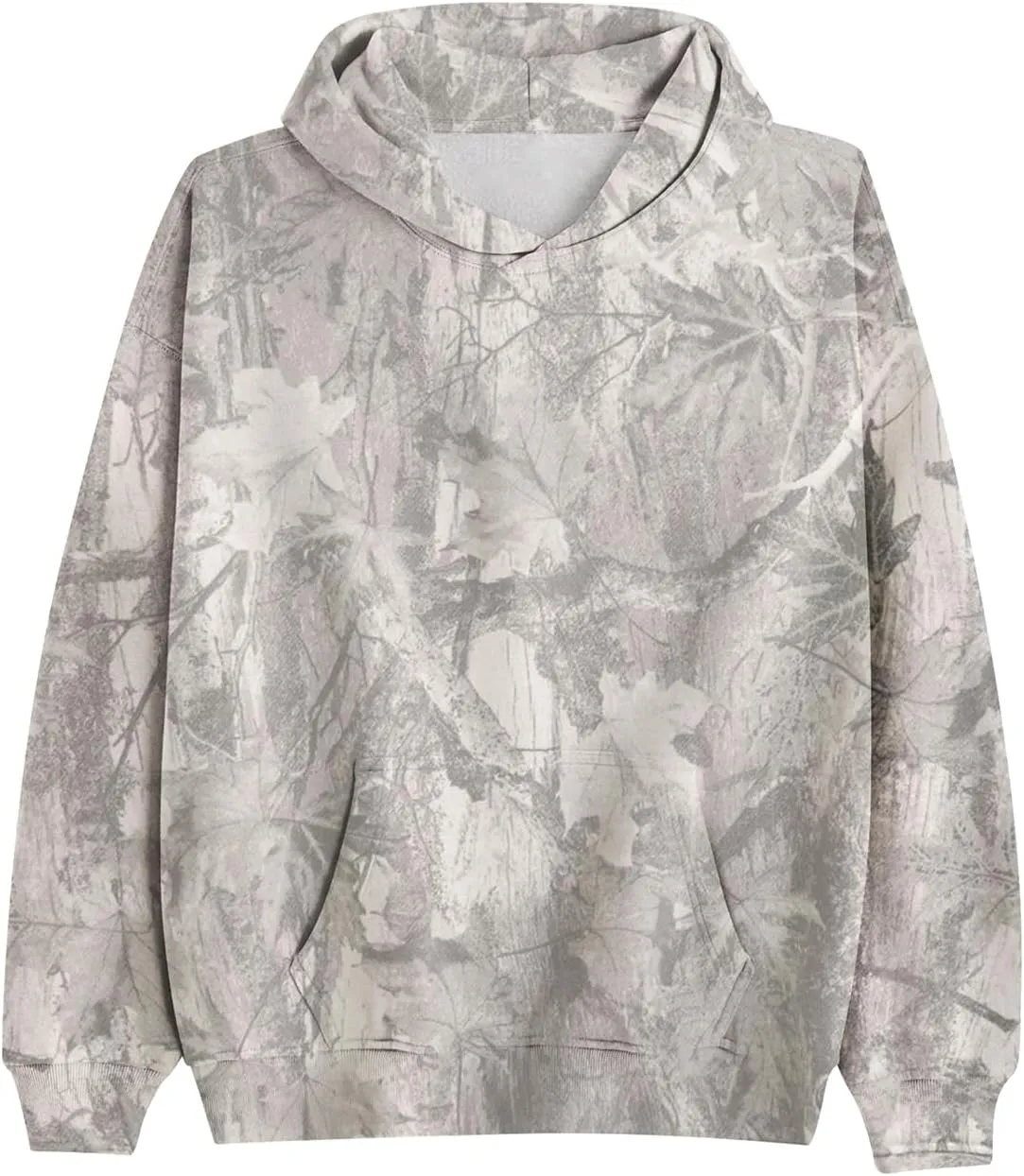 Camo Hoodie Womens Maple Leaf Print Oversized Hooded Sweatshirt Pullover Loose Casual Top Workout Athletic Hoodies