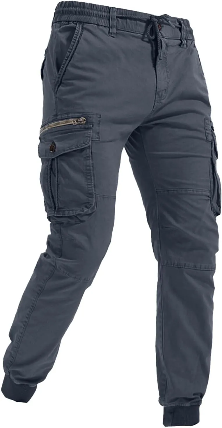 Cargo Pants Men Joggers Joggers with Zipper Pockets Camo Long Johns for Men Green Khaki Pants Mens Black Workout