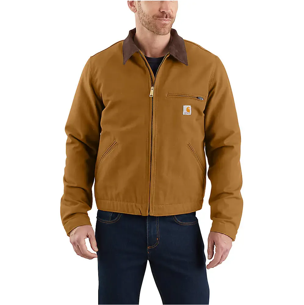 Carhartt Men's Relaxed Fit Duck Blanket-Lined Detroit Jacket