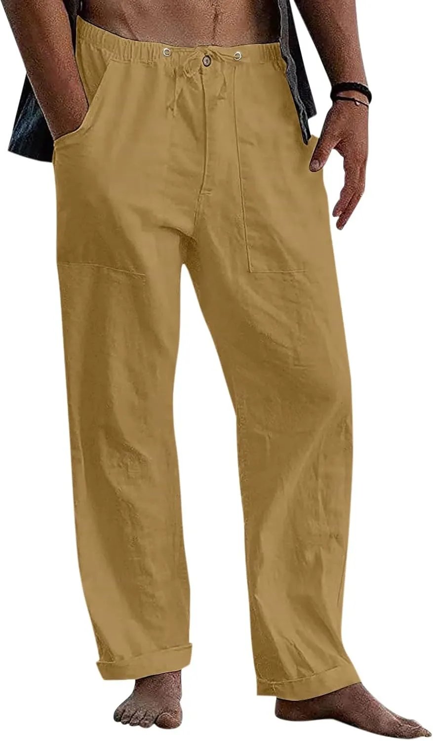 Casual Work Pants for Men Mens Casual Dress Pants Men's Slim-Fit Wrinkle- Flat-Front Chino Straight Fit Twill Pant