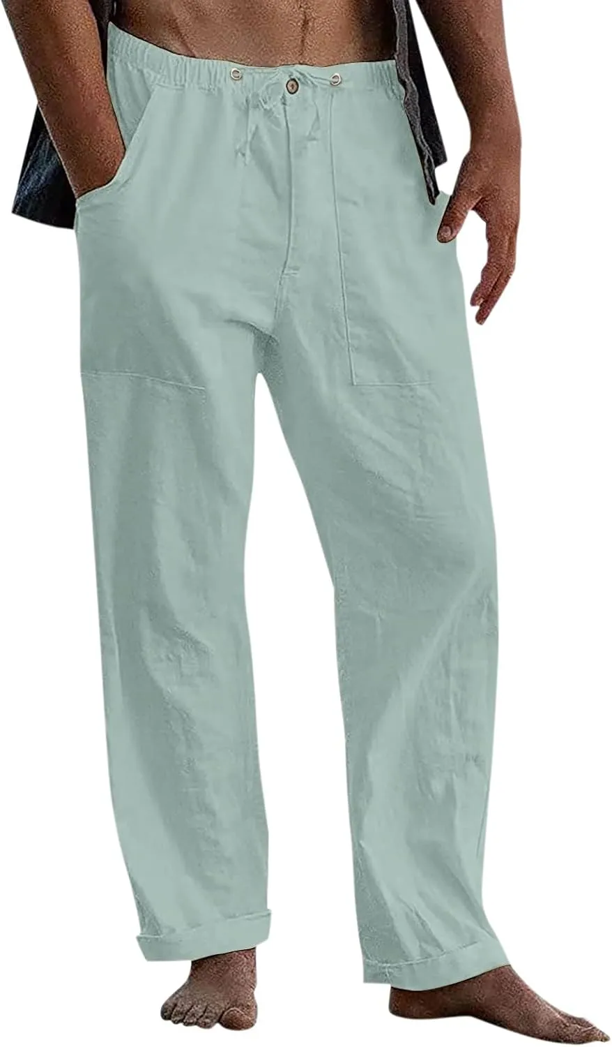 Casual Work Pants for Men Mens Casual Dress Pants Men's Slim-Fit Wrinkle- Flat-Front Chino Straight Fit Twill Pant