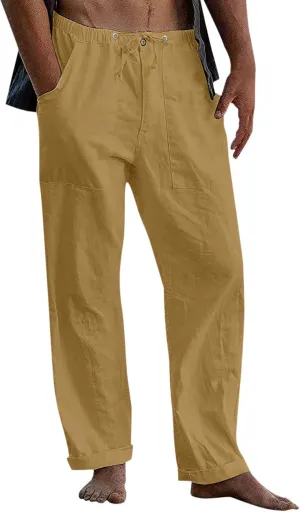 Casual Work Pants for Men Mens Casual Dress Pants Men's Slim-Fit Wrinkle- Flat-Front Chino Straight Fit Twill Pant