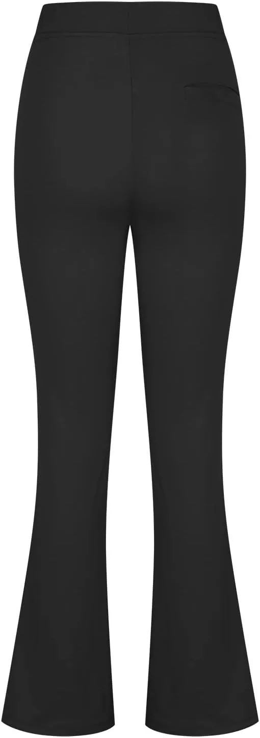 Cbcbtwo Women Business Casual Pants High Waist Stretchy Trousers Pull on Office Slacks Straight Leg Work Pants with Pockets