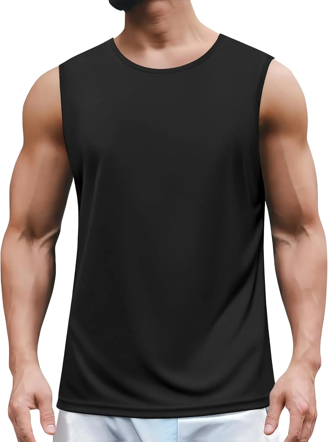 COOFANDY Mens 2 Pack Workout Tank Top UPF 50  Quick Dry Sleeveless Swim Shirt Gym Muscle Athletic Summer Beach T Shirts