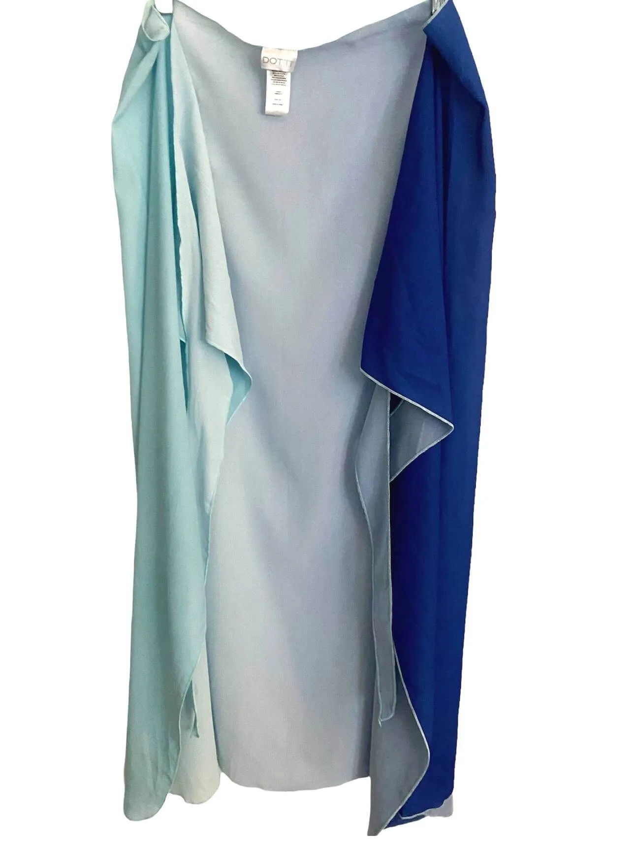 Cool Summer Blue Ombre Wrap Skirt