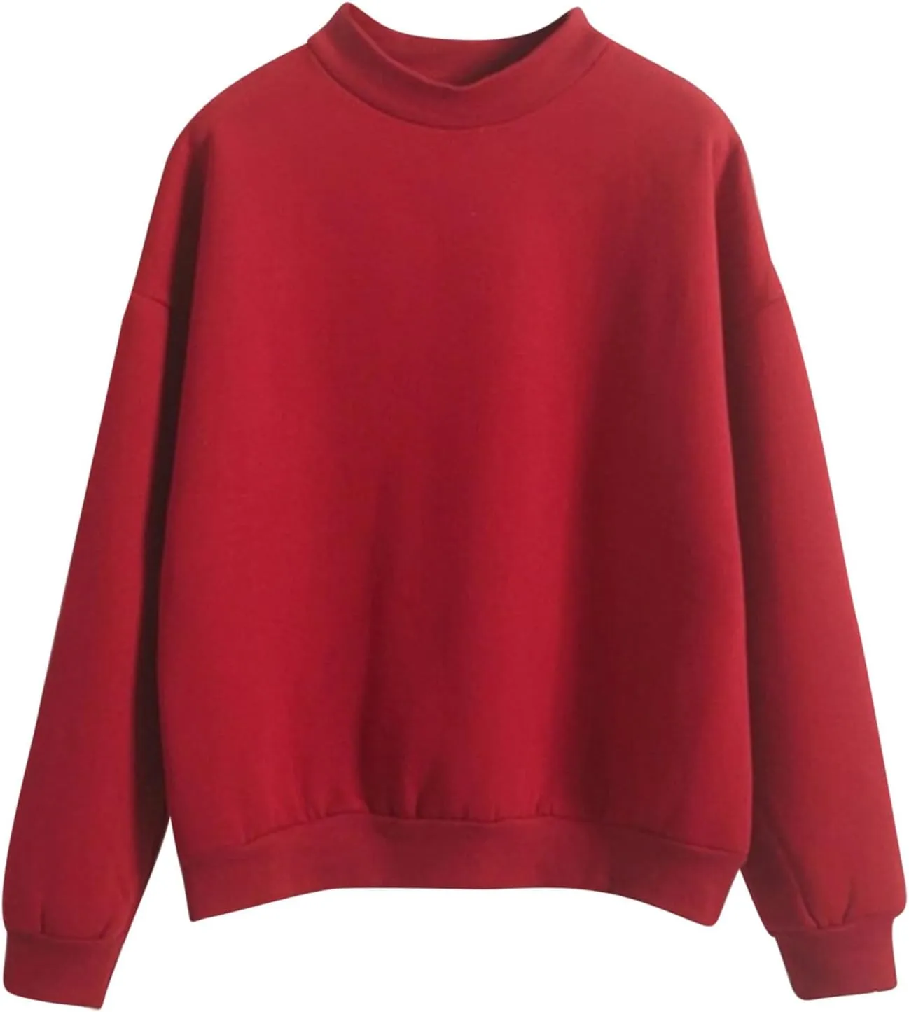 Crewneck Fleece Sweatshirts For Women Cute Fall Fashion Outfits Long Sleeve Oversized Sweatshirt Pullover Sweater