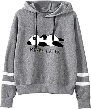 Cute Hoodies for Teen Girls Kawaii Panda Print Hoodies Pullover Tops Long Sleeve Hooded Sweatshirts for Teen Girls