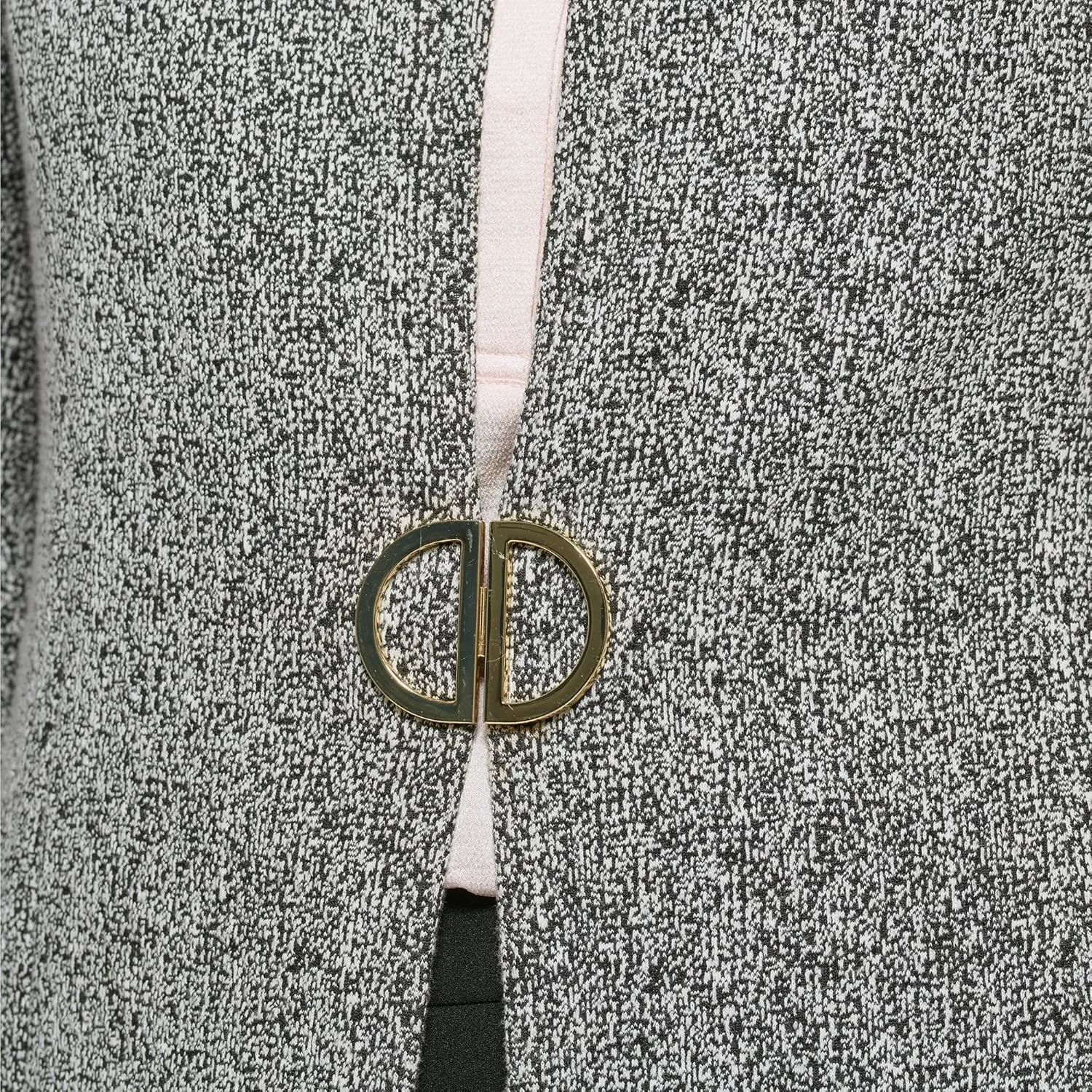 DKNY Women's Novelty Metallic Monogram Detail Jacket