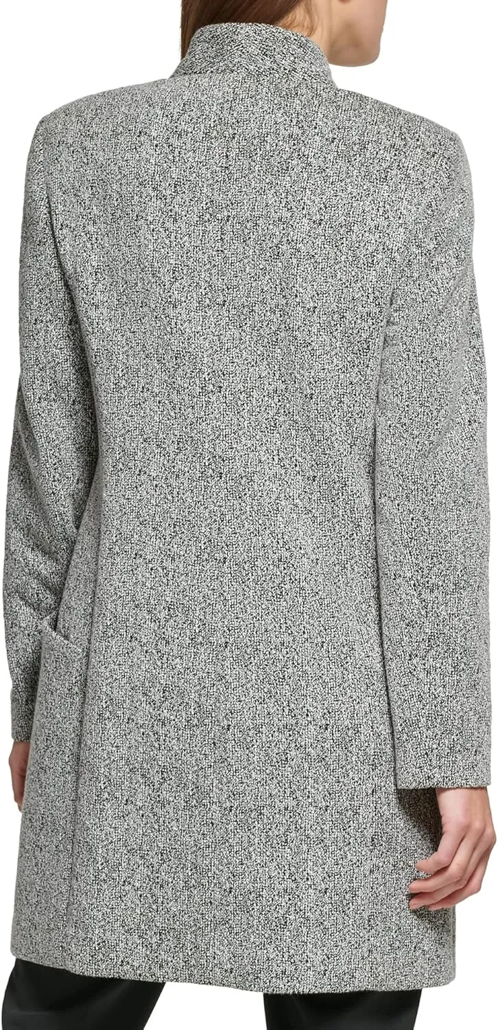 DKNY Women's Novelty Metallic Monogram Detail Jacket
