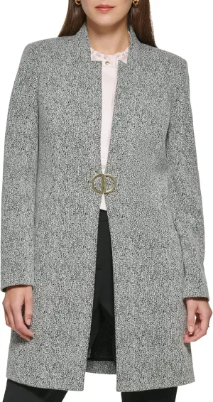 DKNY Women's Novelty Metallic Monogram Detail Jacket