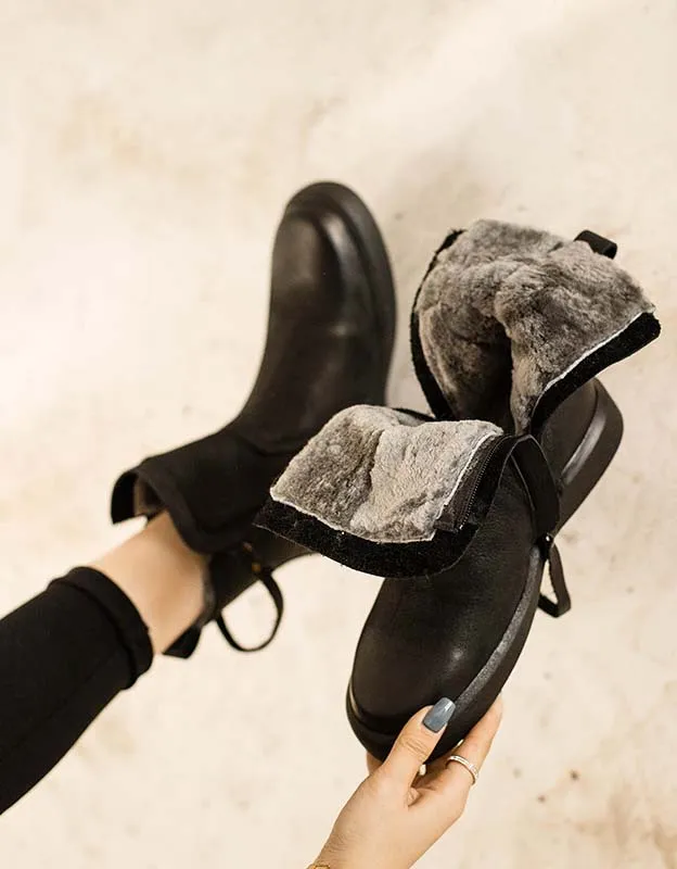 Double Size Zipper Waterproof Winter Boots (35-41)
