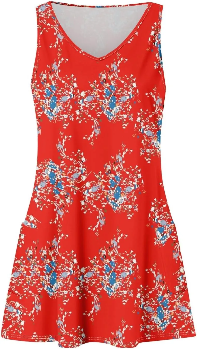 Dresses Women Casual Loose Fit Midi Dresses for Women Sleeveless Loose Flowy Dresses Women Elegant Summer Cute