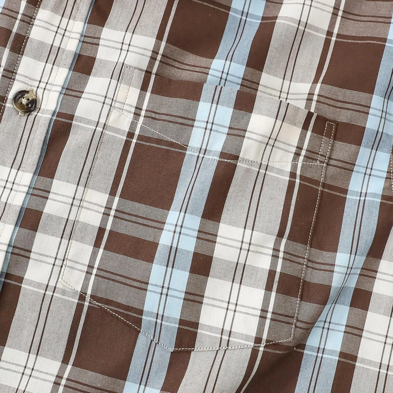 Dubinik Mens Button Up Shirts Long Sleeve Casual Button Down Cotton Vintage Soft Plaid with Pocket