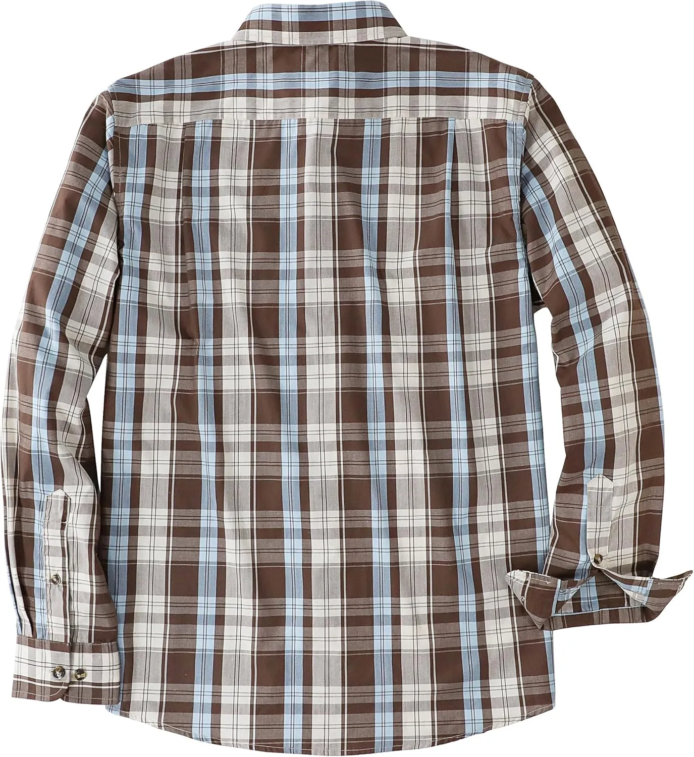 Dubinik Mens Button Up Shirts Long Sleeve Casual Button Down Cotton Vintage Soft Plaid with Pocket