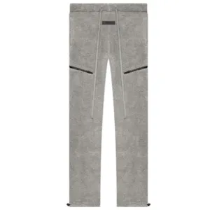 ESSENTIALS FOG POLAR FLEECE SWEATPANTS DARK HEATHER OATMEAL