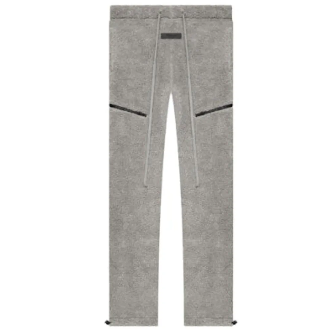 ESSENTIALS FOG POLAR FLEECE SWEATPANTS DARK HEATHER OATMEAL