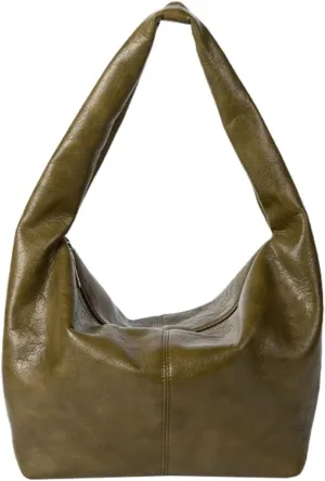 Fashion Vegan Leather Shoulder Bag for Women Large Dumpling Tote Purse Casual Soft Handbag Top Handle Satchel