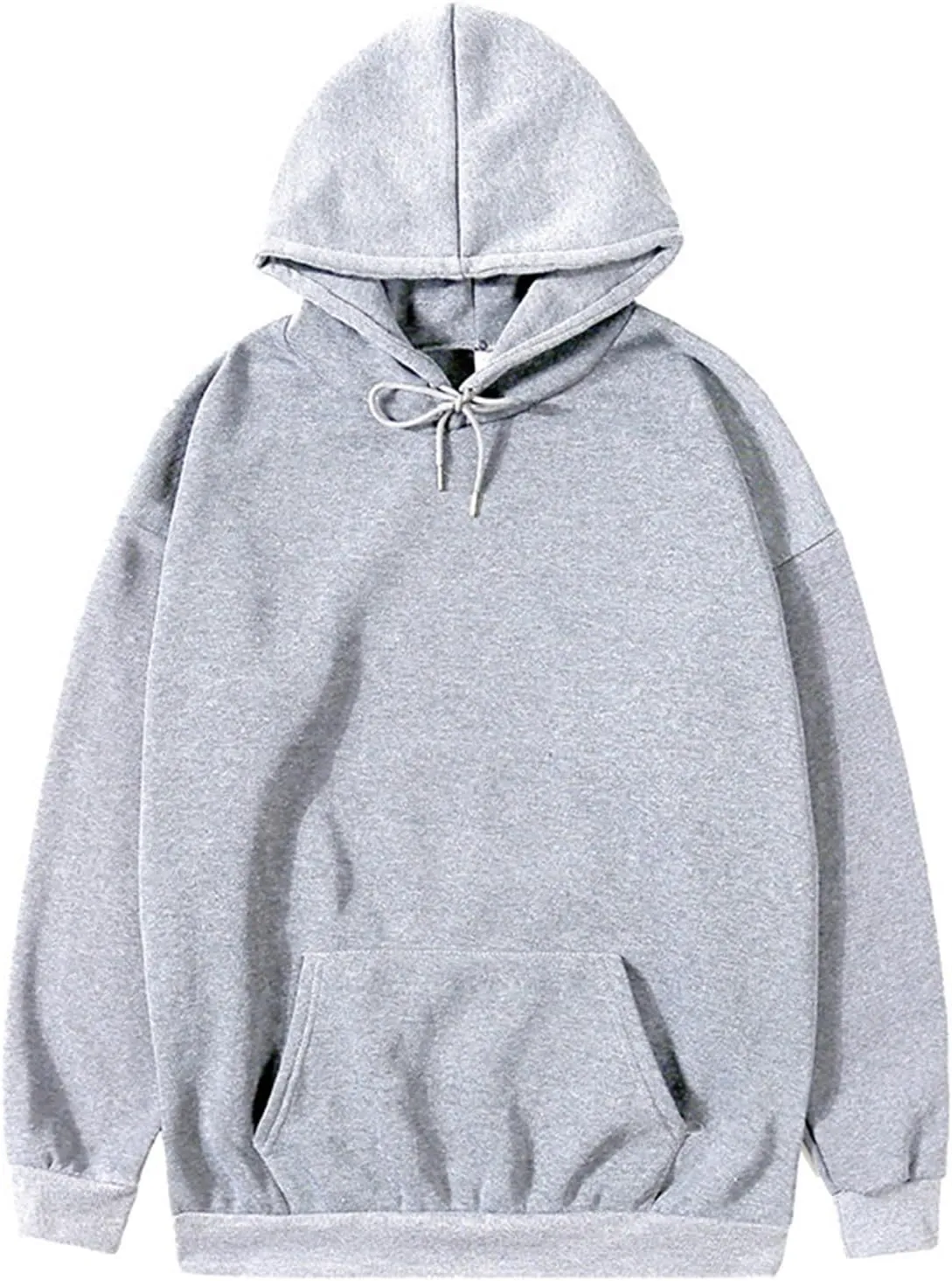 Fleece Hoodie Women Lightweight Drop Shoulder Oversized Sweatshirt Drawstring Casual Plush Workout Hoodies w/Pockets
