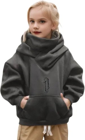 Fleece Hoodies for Boys and Girls Sweatshirts Casual Soft Cotton Pullover Fall Winter Loose Fit Tops Hooded