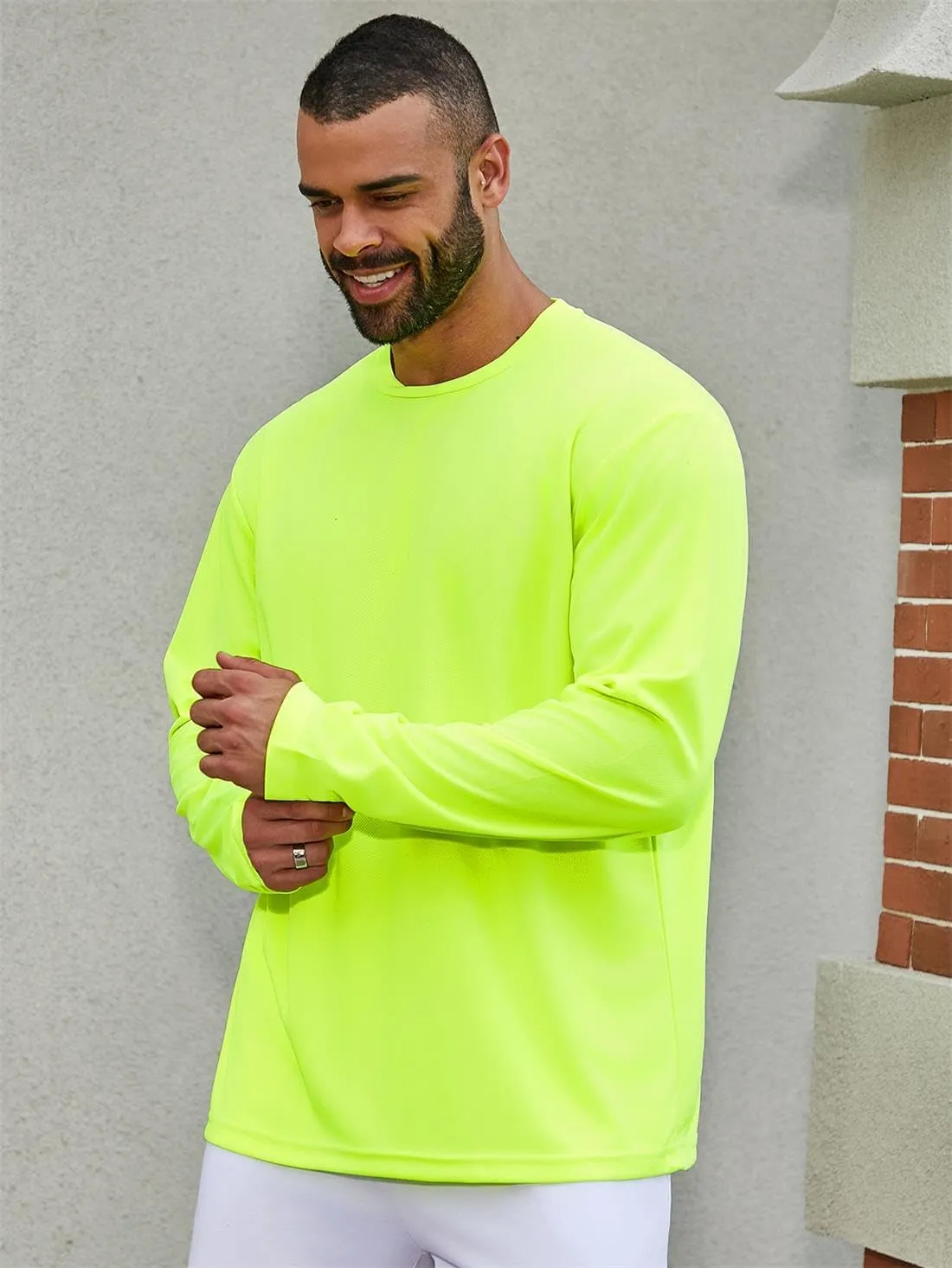 Gary Com Men Long Sleeve T-Shirts Pack Quick Dry Athletic Running Activewear Workout Tee UPF 50  Sun Protection Shirt for Men