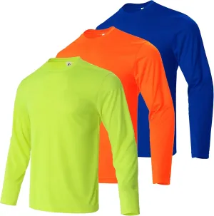 Gary Com Men Long Sleeve T-Shirts Pack Quick Dry Athletic Running Activewear Workout Tee UPF 50  Sun Protection Shirt for Men