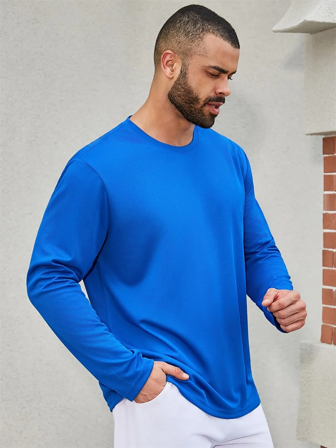 Gary Com Men Long Sleeve T-Shirts Pack Quick Dry Athletic Running Activewear Workout Tee UPF 50  Sun Protection Shirt for Men