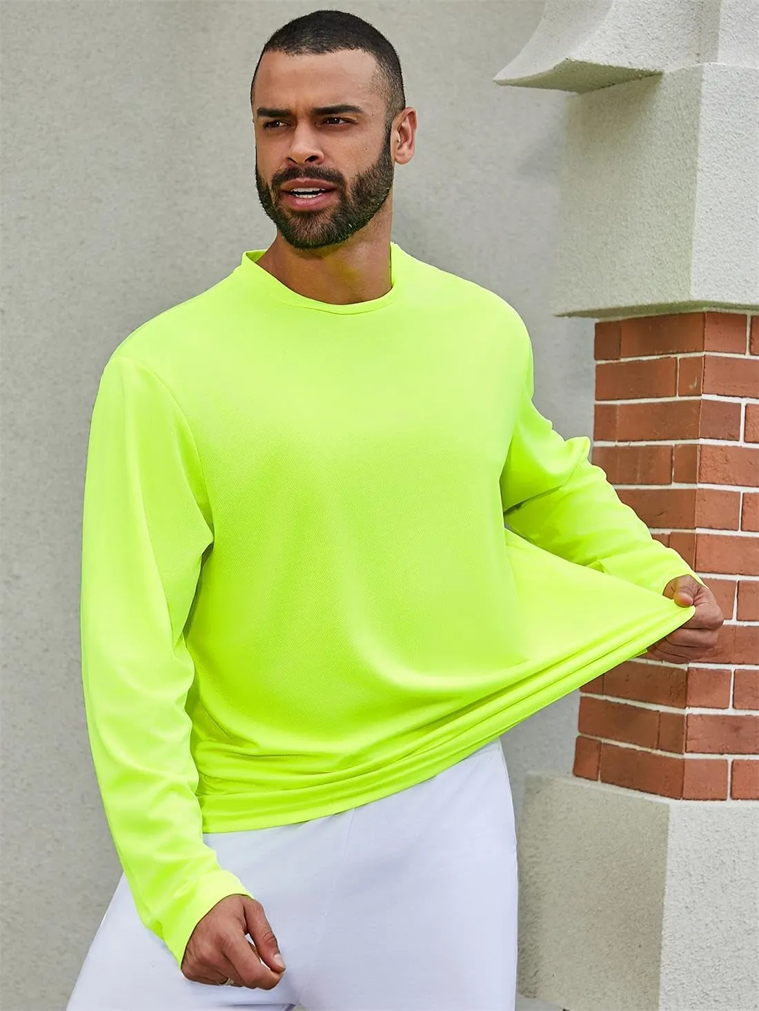 Gary Com Men Long Sleeve T-Shirts Pack Quick Dry Athletic Running Activewear Workout Tee UPF 50  Sun Protection Shirt for Men
