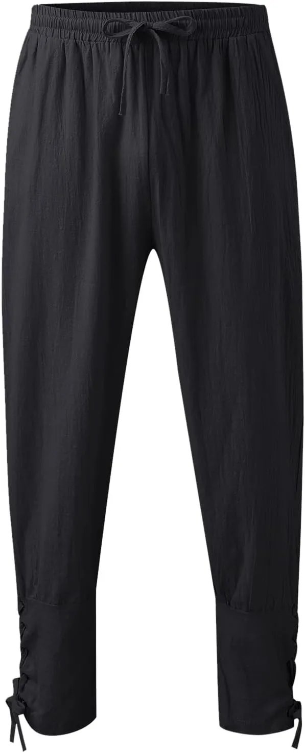 GIERIDUC Men's Lightweight Sweatpants Black Suit Pants for Men Slim Fit Stretch Cord Trousers Mens Mens Jogger with Zipper