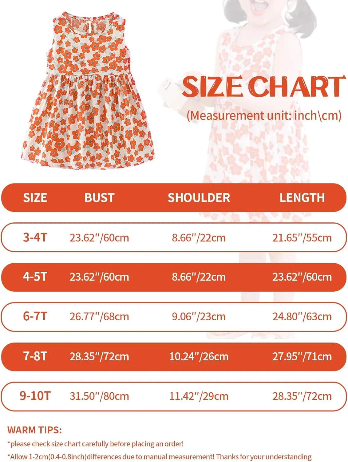 Gihuo Girls Floral Print Summer Dress Sleeveless Beach Sundress Toddler Casual Playwear Ruffle Hawaiian Dresses