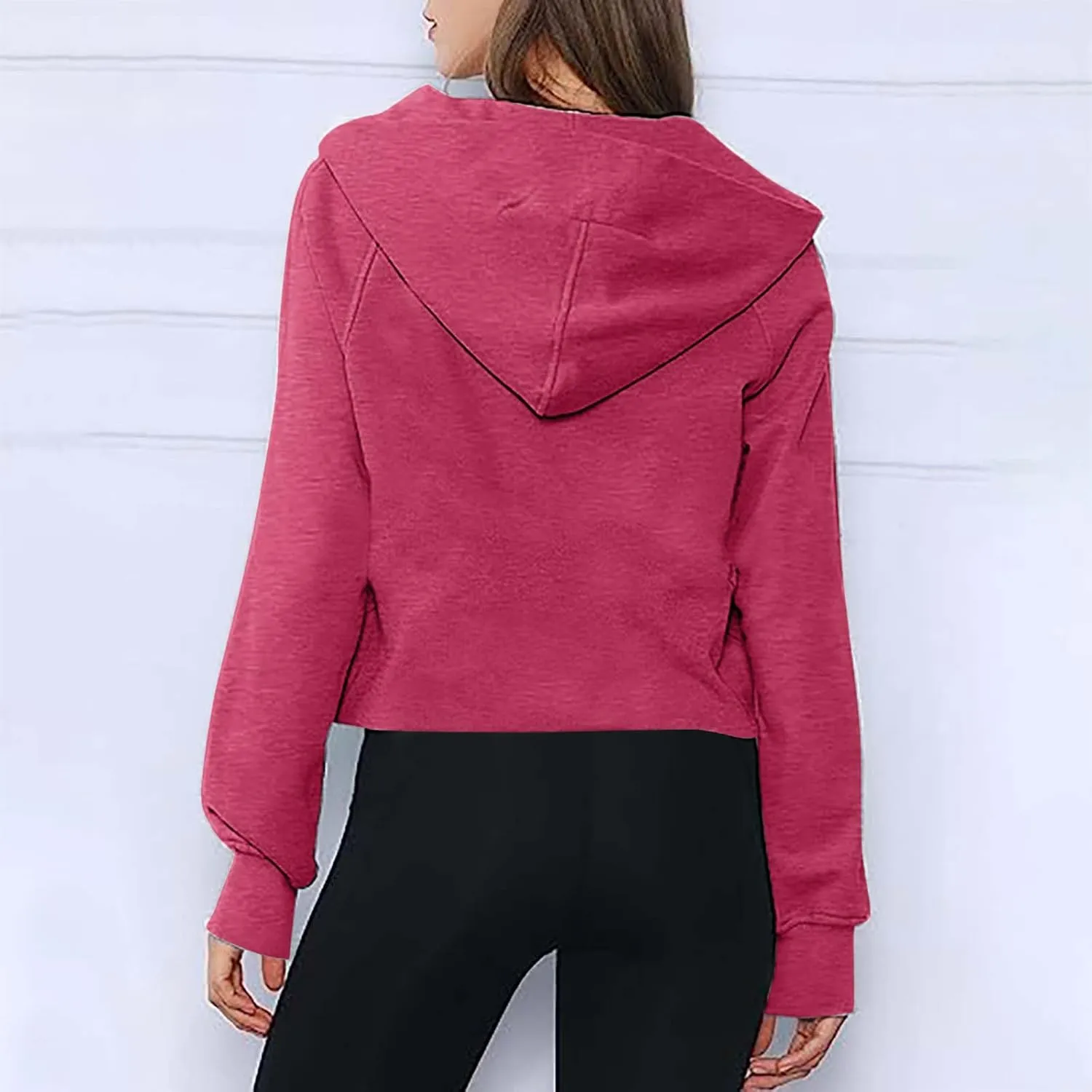 Half Zip Up Hoodie For Women Trendy 2023 Fall y2k Outfits Oversized Long Sleeve Hooded Sweatshirt Pullover