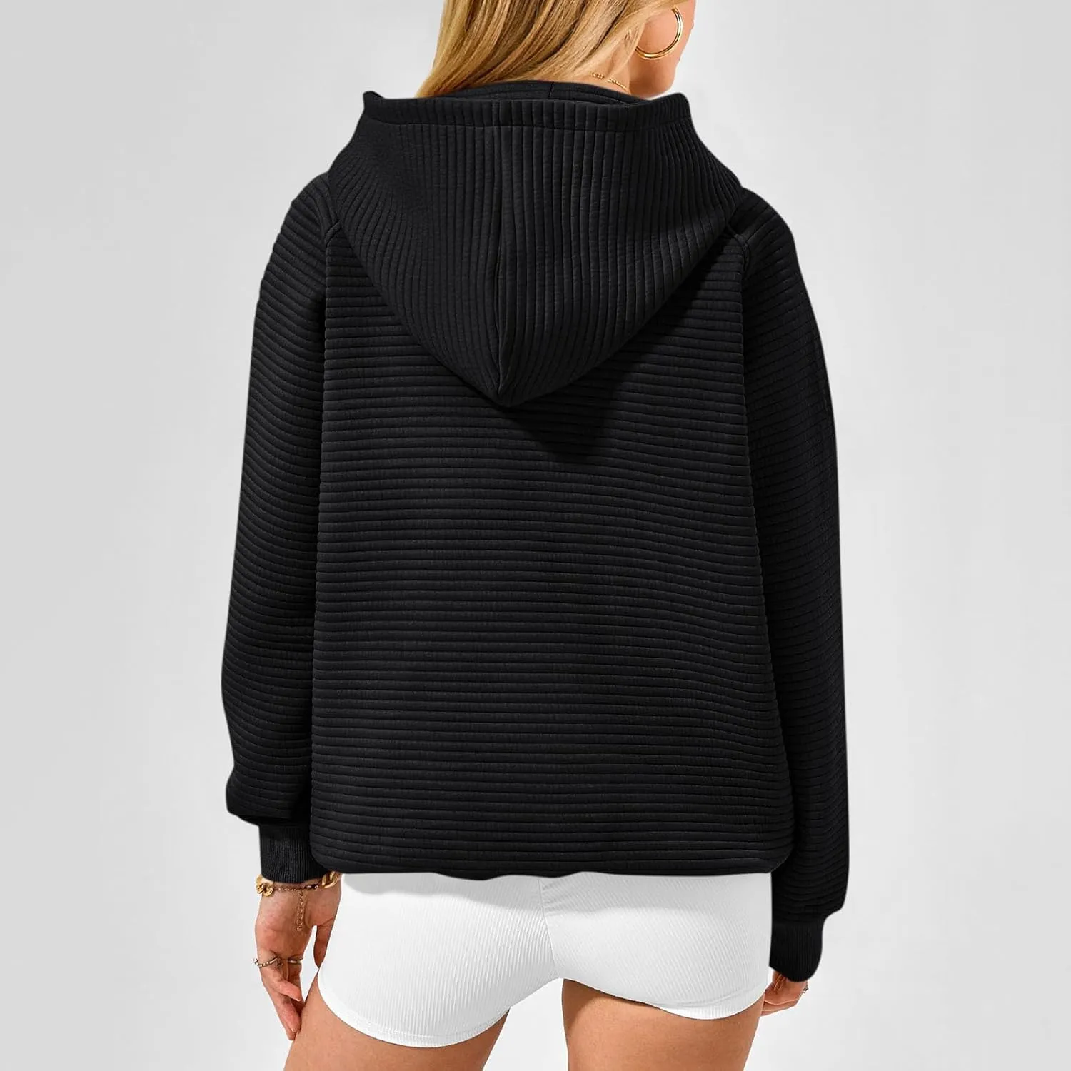 Hoodies for Women Casual Hooded Oversized Sweatshirts with Kangaroo Pocket Raglan Long Sleeve Loose Pullover Tops