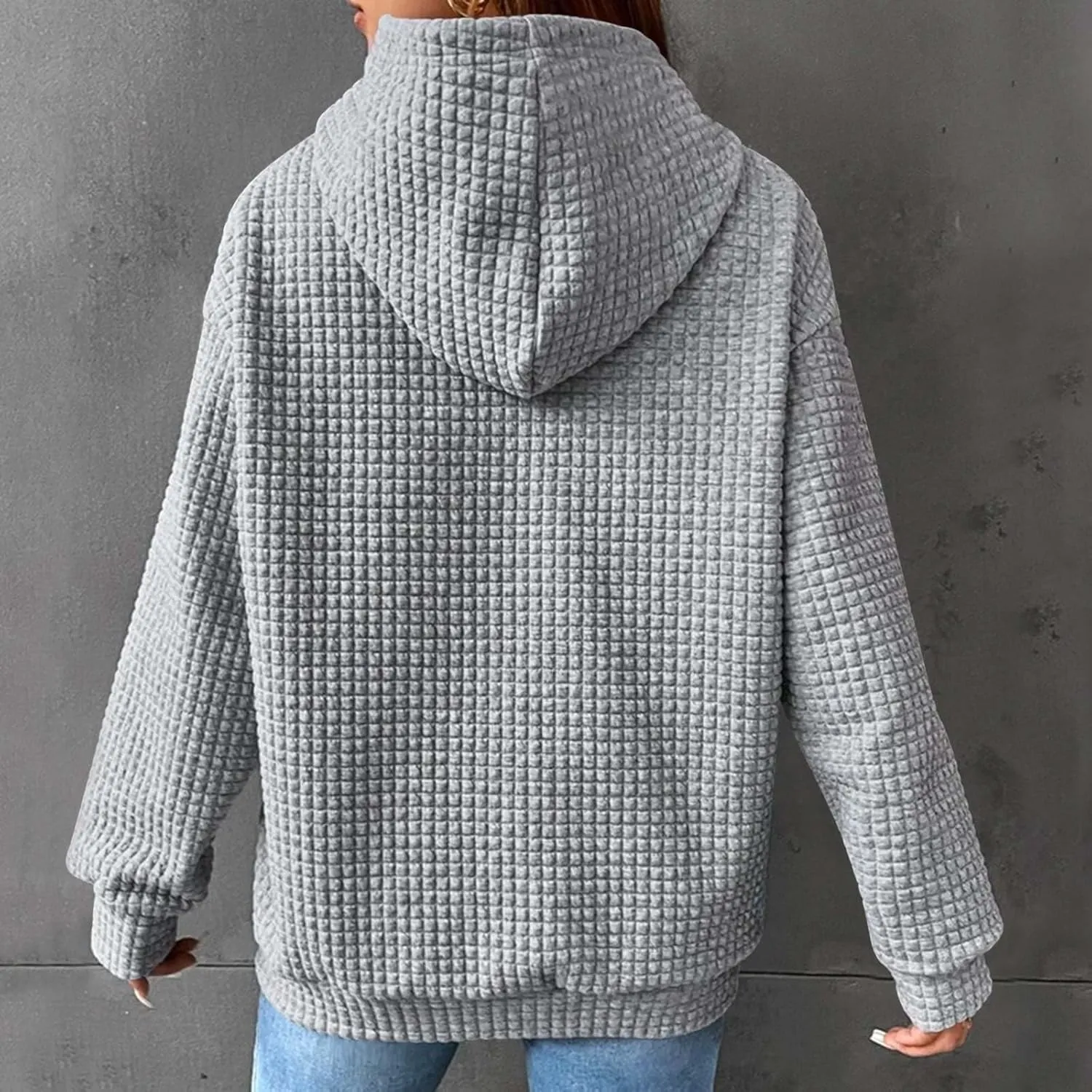 Hoodies for Women Trendy,Pullover Oversized Hooded Sweatshirts Y2k Long Sleeve Pullover Tops Fall Winter Clothes 2024