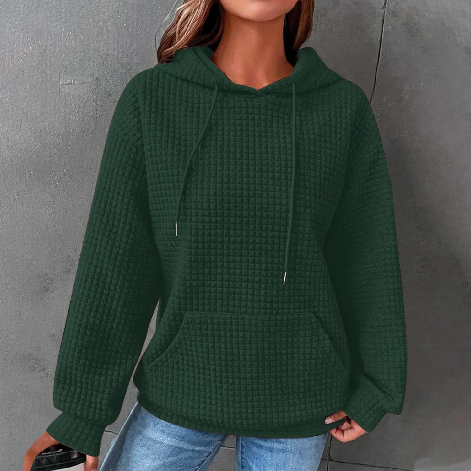 Hoodies for Women Trendy,Pullover Oversized Hooded Sweatshirts Y2k Long Sleeve Pullover Tops Fall Winter Clothes 2024