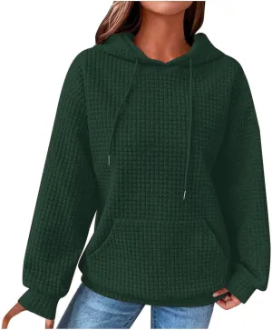 Hoodies for Women Trendy,Pullover Oversized Hooded Sweatshirts Y2k Long Sleeve Pullover Tops Fall Winter Clothes 2024
