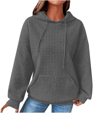Hoodies for Women Trendy,Pullover Oversized Hooded Sweatshirts Y2k Long Sleeve Pullover Tops Fall Winter Clothes 2024