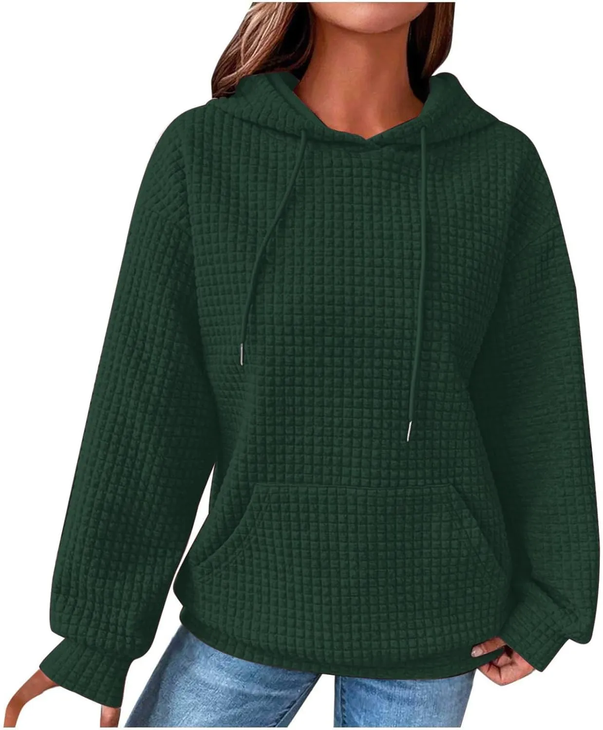 Hoodies for Women Trendy,Pullover Oversized Hooded Sweatshirts Y2k Long Sleeve Pullover Tops Fall Winter Clothes 2024